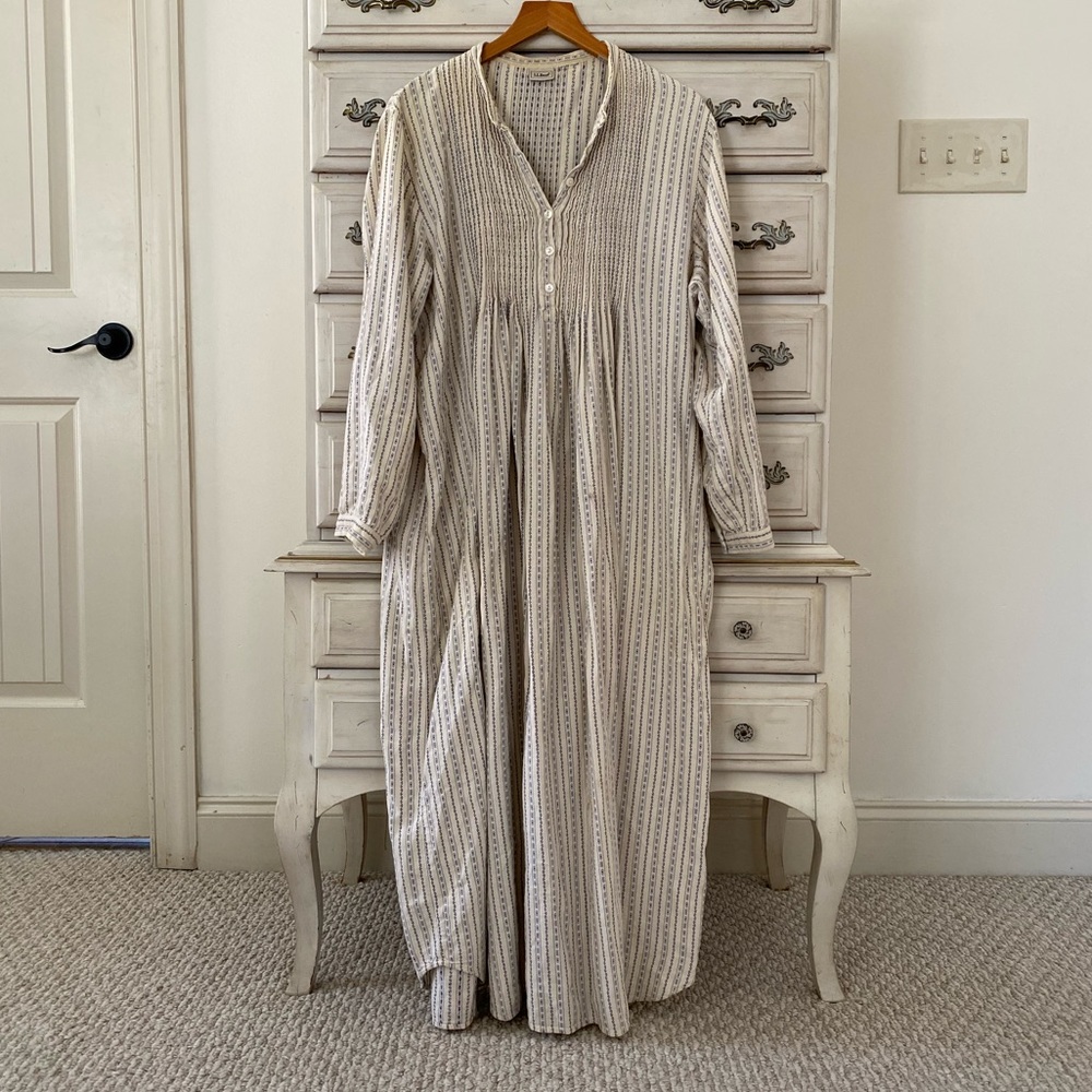 L.L. Bean nightgown pintucked cotton vintage